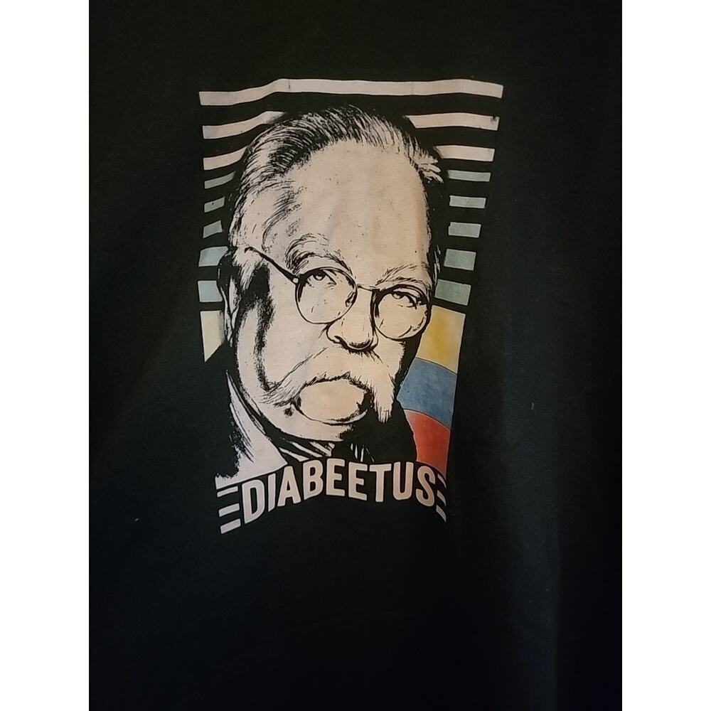 Wilford Brimley Size 2xl Diabeetus Diabetes Black Cocoon Excellent‎ Hoodie A28